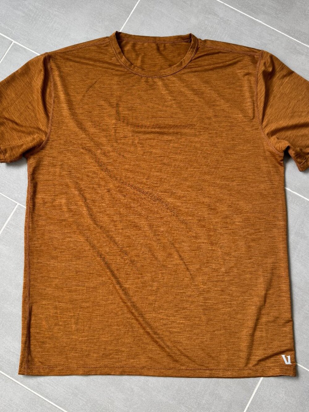 Vuory Bronze Brown Activewear T Shirt sz L